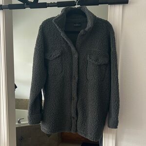 Cozy Forest Green Sherpa Jacket